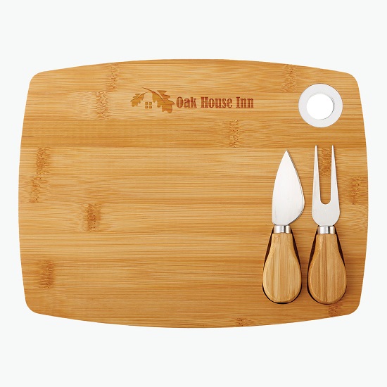3-Piece Bamboo Cheese Board Set
