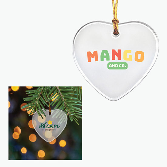 Sun Catcher Acrylic Ornament - Heart - Full Color