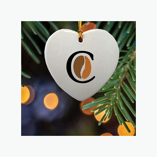Ceramic Ornament - Heart - Full Color