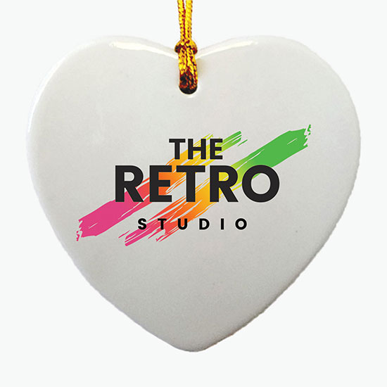Ceramic Ornament - Heart - Full Color