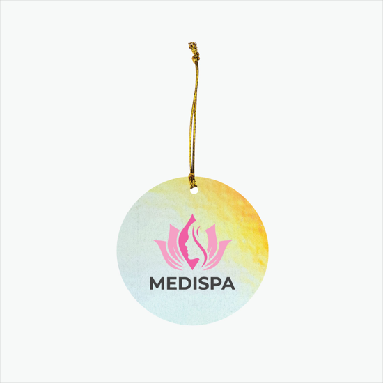 Holographic Full Color Acrylic Ornament - Circle