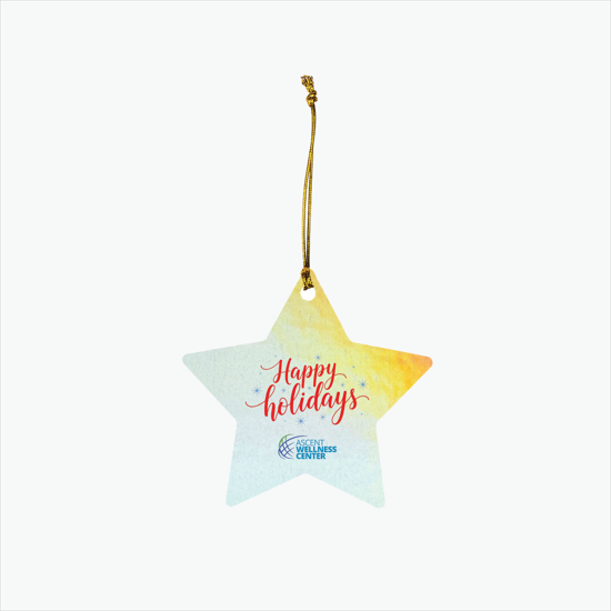Holographic Full Color Acrylic Ornament - Star