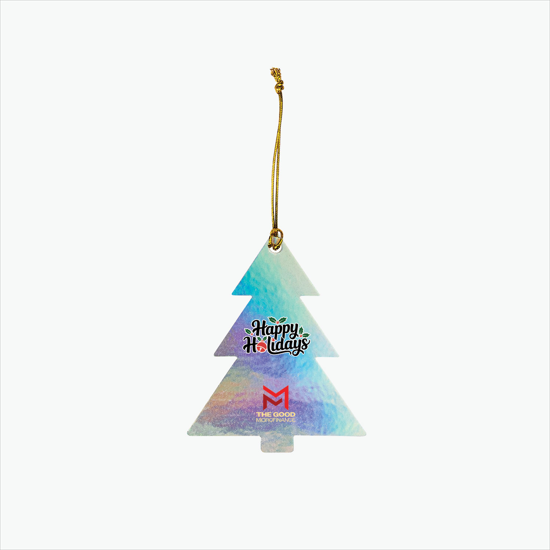 Holographic Full Color Acrylic Ornament - Tree