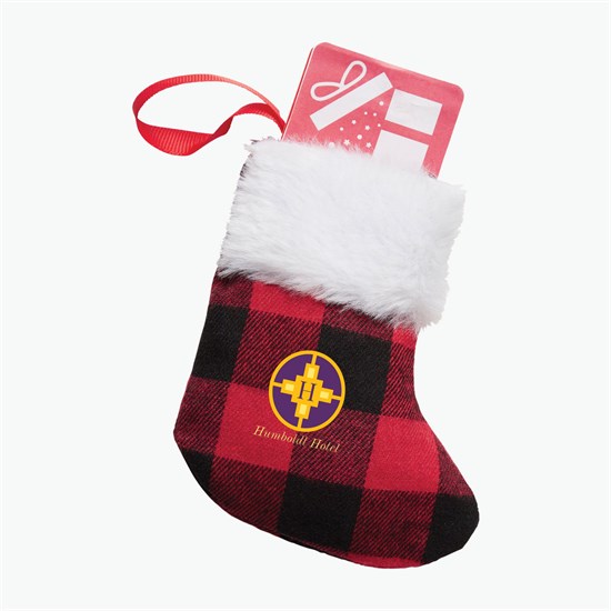 Buffalo Plaid Stocking Ornament - Full Color