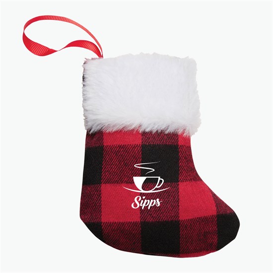 Buffalo Plaid Stocking Ornament