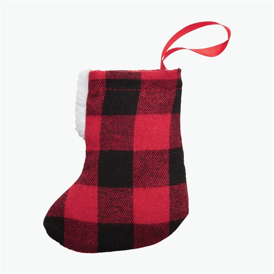 Buffalo Plaid Stocking Ornament