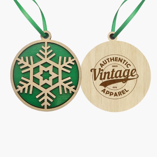 Snowflake Layered Wood Ornament - 24-Hour Production