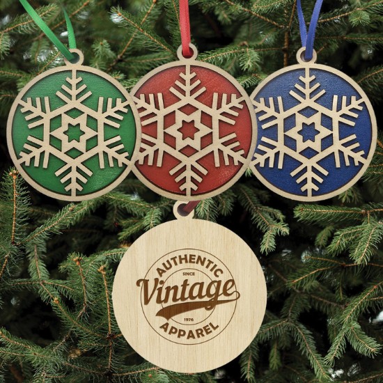 Snowflake Layered Wood Ornament - 24-Hour Production