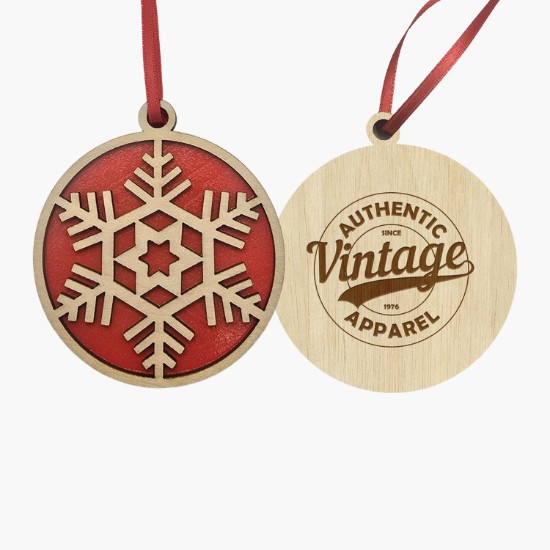 Snowflake Layered Wood Ornament - 24-Hour Production