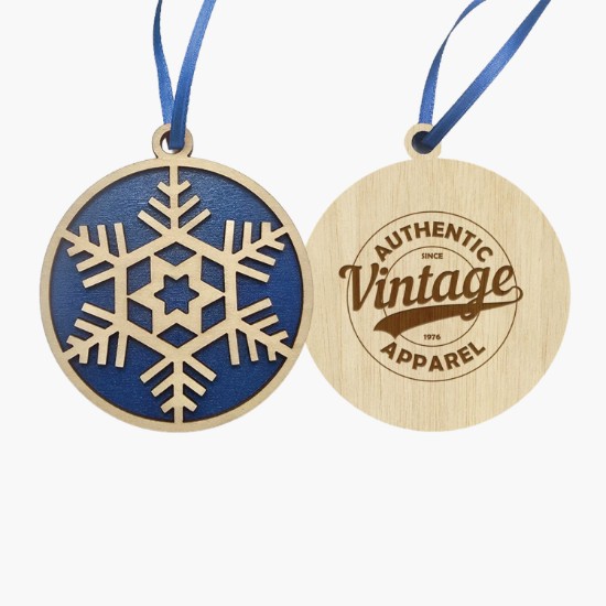 Snowflake Layered Wood Ornament