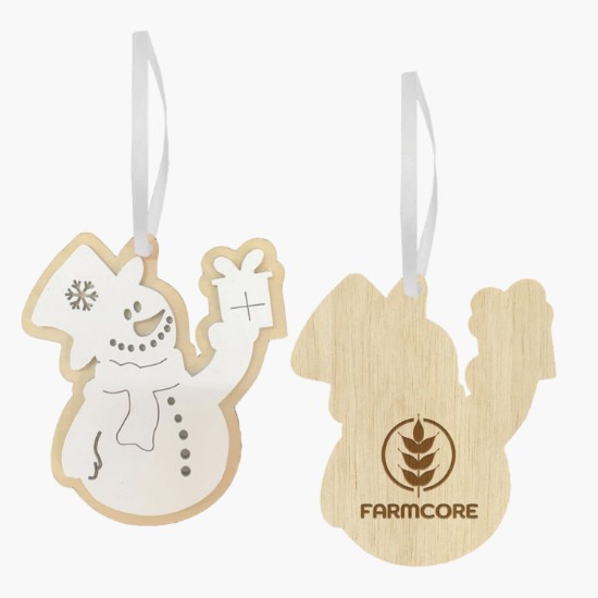 Snowman Layered Wood Ornament