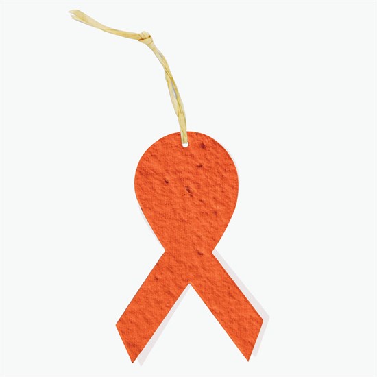 Seeded Paper Ornament - Awareness Ribbon