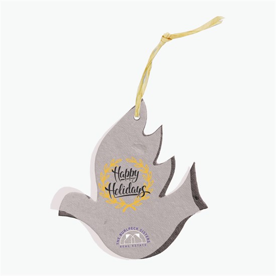 Seeded Paper Ornament - Dove