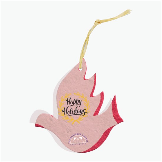 Seeded Paper Ornament - Dove