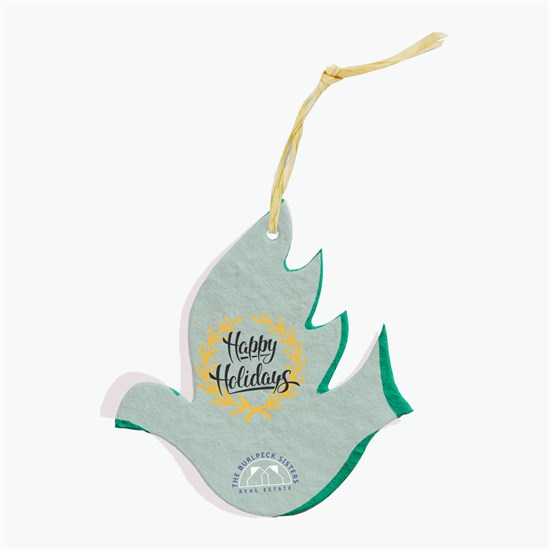 Seeded Paper Ornament - Dove
