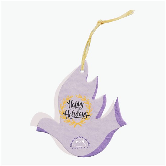 Seeded Paper Ornament - Dove