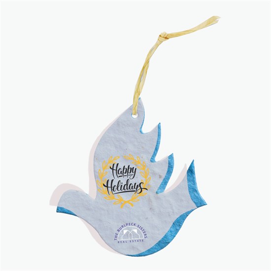Seeded Paper Ornament - Dove