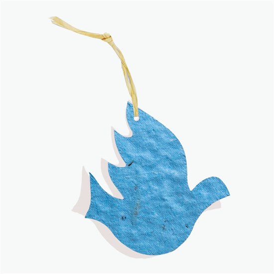 Seeded Paper Ornament - Dove