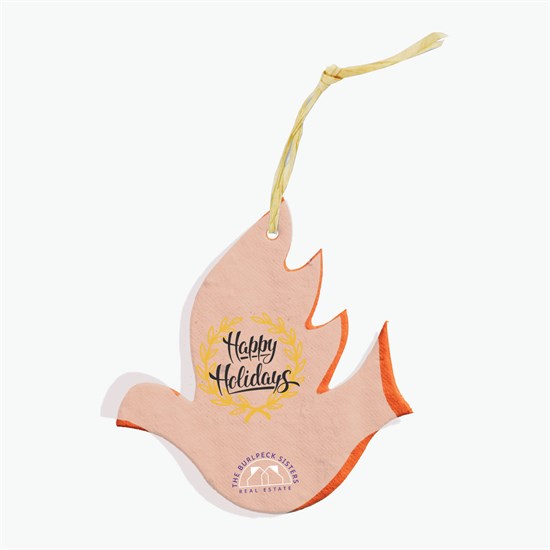 Seeded Paper Ornament - Dove