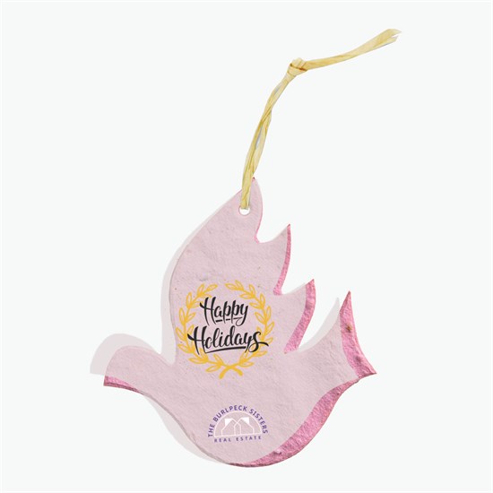 Seeded Paper Ornament - Dove