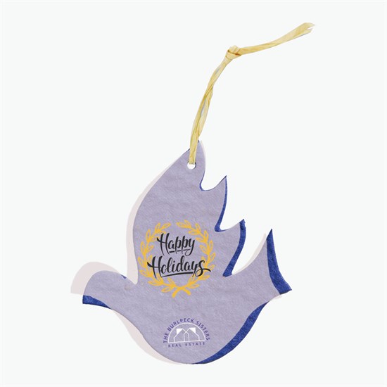 Seeded Paper Ornament - Dove