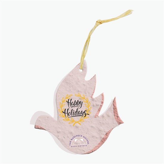 Seeded Paper Ornament - Dove
