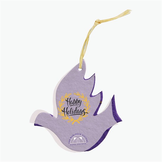 Seeded Paper Ornament - Dove