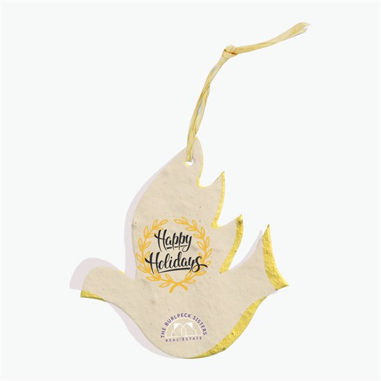 Seeded Paper Ornament - Dove