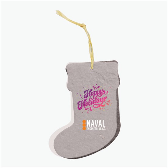 Seeded Paper Ornament - Stocking