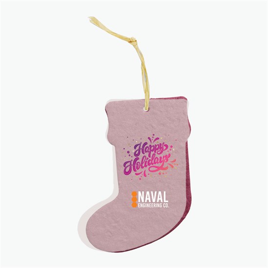 Seeded Paper Ornament - Stocking