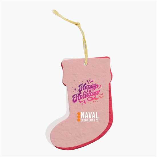 Seeded Paper Ornament - Stocking