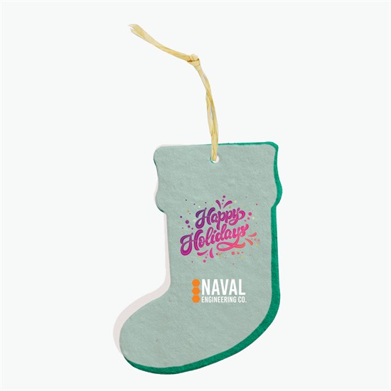 Seeded Paper Ornament - Stocking