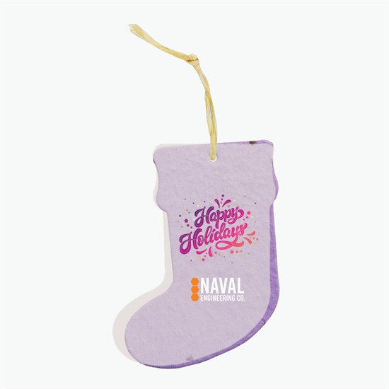 Seeded Paper Ornament - Stocking