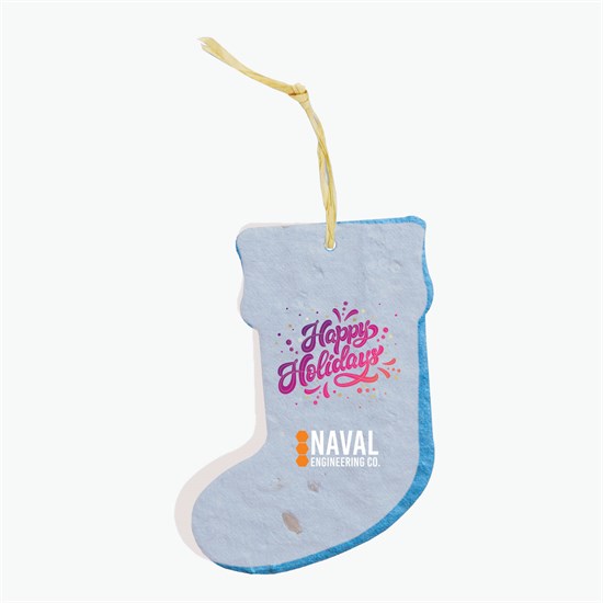 Seeded Paper Ornament - Stocking