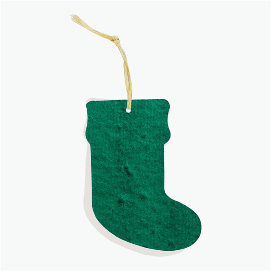 Seeded Paper Ornament - Stocking