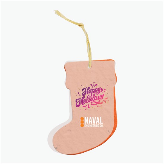 Seeded Paper Ornament - Stocking