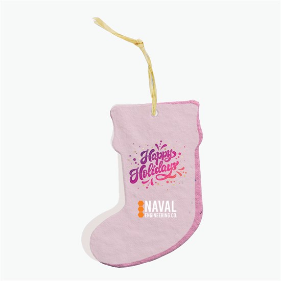 Seeded Paper Ornament - Stocking