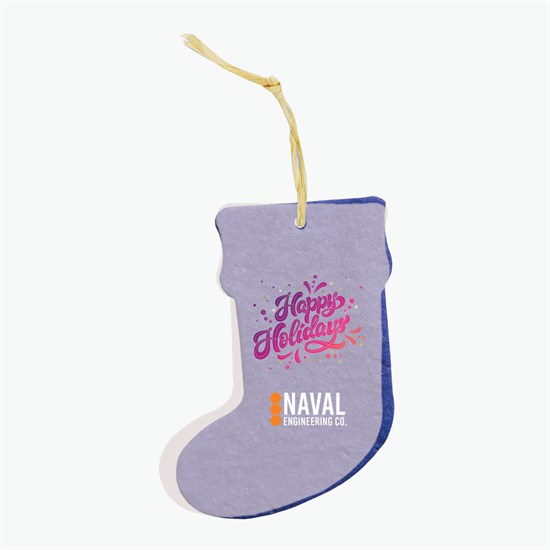 Seeded Paper Ornament - Stocking