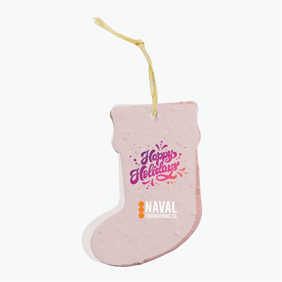 Seeded Paper Ornament - Stocking