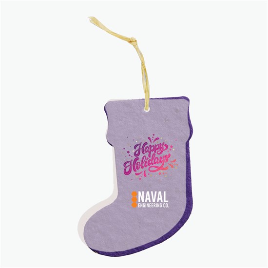 Seeded Paper Ornament - Stocking