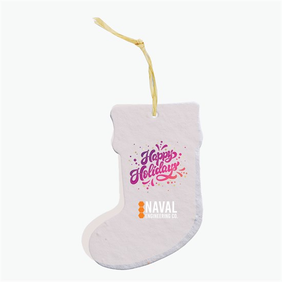 Seeded Paper Ornament - Stocking