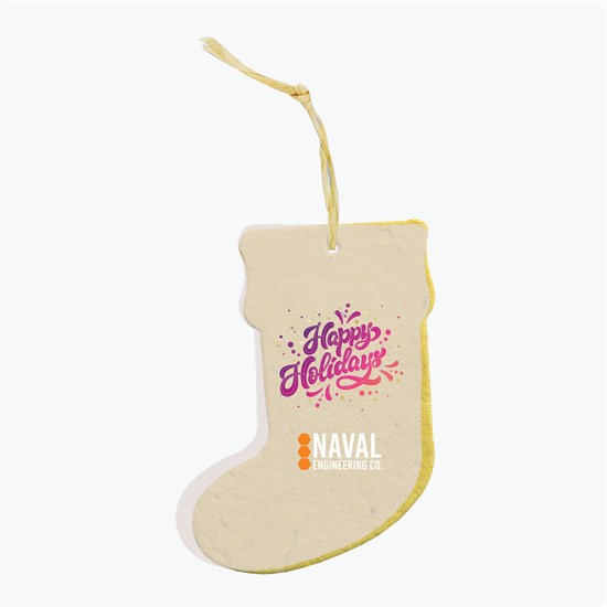 Seeded Paper Ornament - Stocking