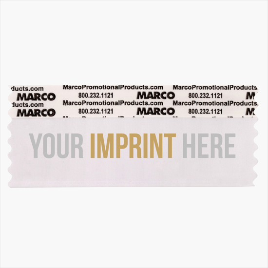 4 x 1 5/8 Horizontal Ribbon - Custom Title - 2 Color Imprint