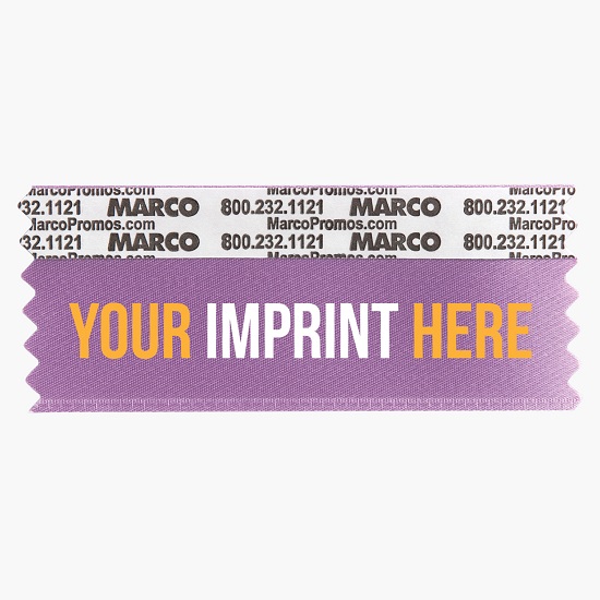 4 x 1 5/8 Horizontal Ribbon - Custom Title - 2 Color Imprint