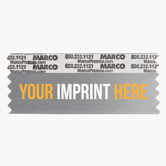 4 x 1 5/8 Horizontal Ribbon - Custom Title - 2 Color Imprint