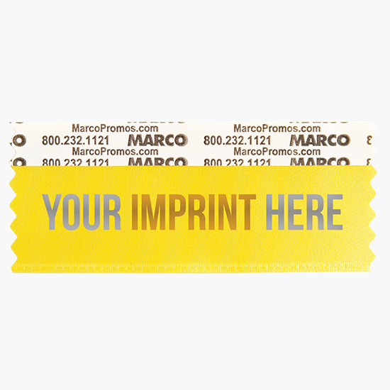 4 x 1 5/8 Horizontal Ribbon - Custom Title - 2 Color Imprint
