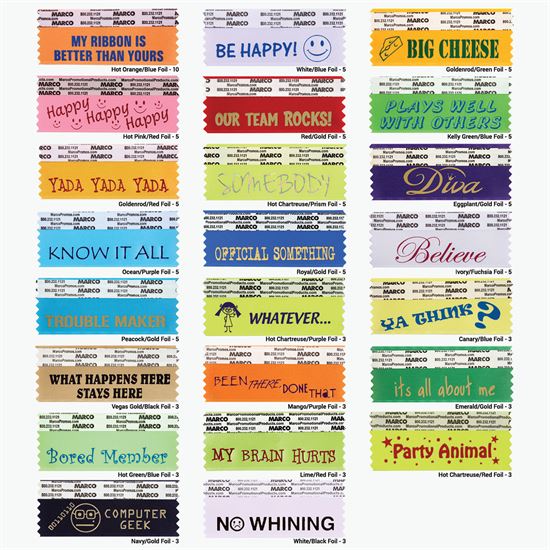 Assorted Fun Ribbons w/Ribbon Case, H1FUNPACK MARCO Promos