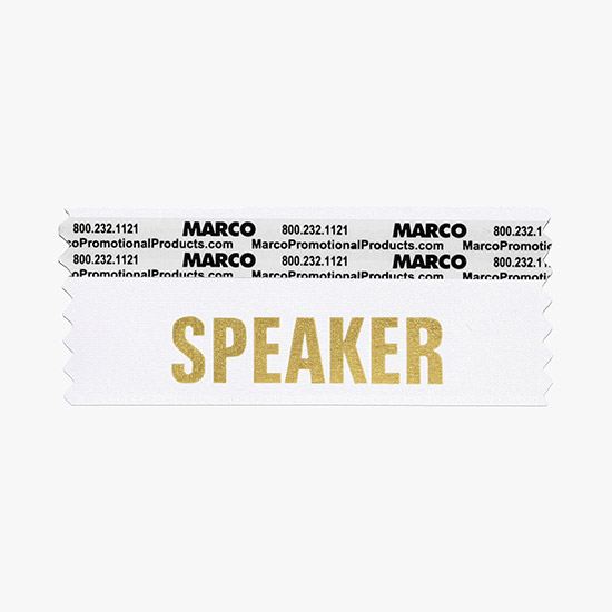 SPEAKER Ribbon White Horizontal, H1SPEAKERWE Marco Promos