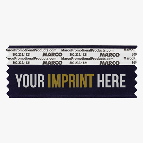 4 x 1 5/8 Horizontal Ribbon - Custom Title - 2 Color Imprint