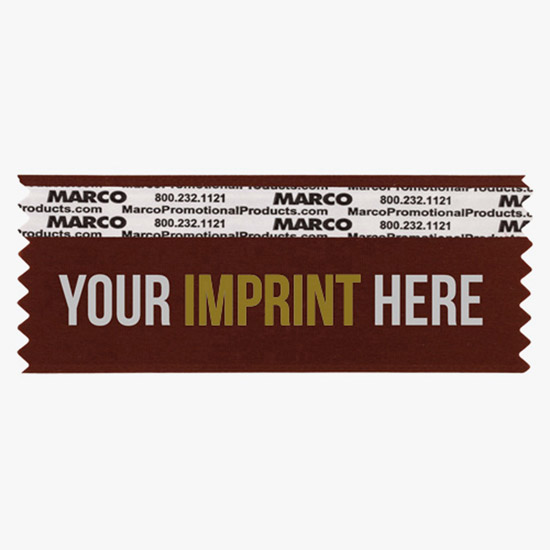 4 x 1 5/8 Horizontal Ribbon - Custom Title - 2 Color Imprint